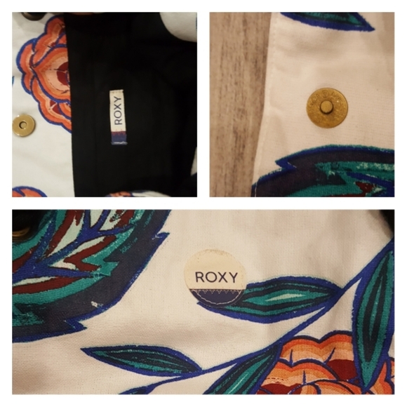 Roxy Rose Print Jute & Cotton Purse - Picture 5 of 6